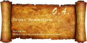 Orosz Armandina névjegykártya